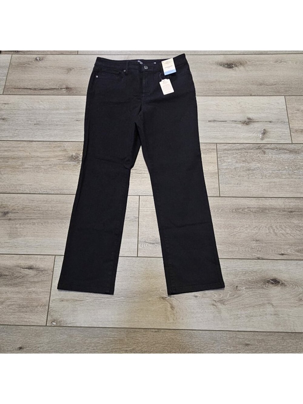 NEW St. John's Bay Women Straight Jeans Black Size 10 Short Denim Classic Pants